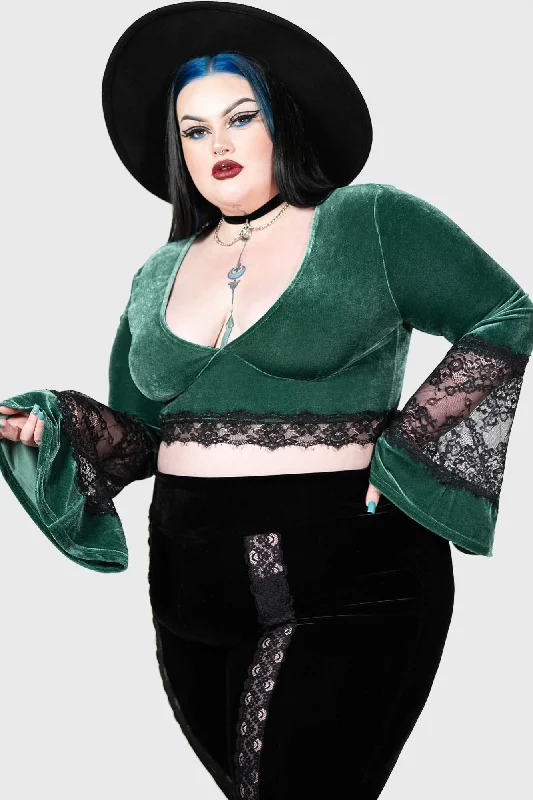 Naomi Long Sleeve Top [GREEN] [PLUS] Earthy Women's Hemp - based