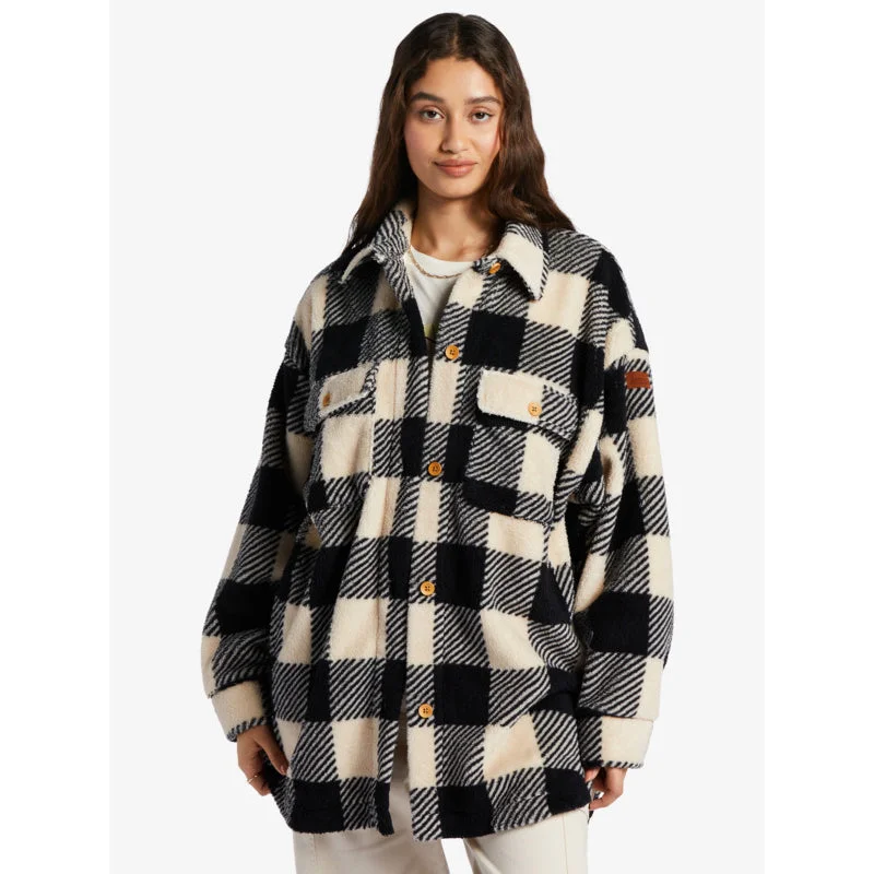 Roxy Over and Out Printed 2 Fleece Shirt Jacket Laid - back Women's Vibe
