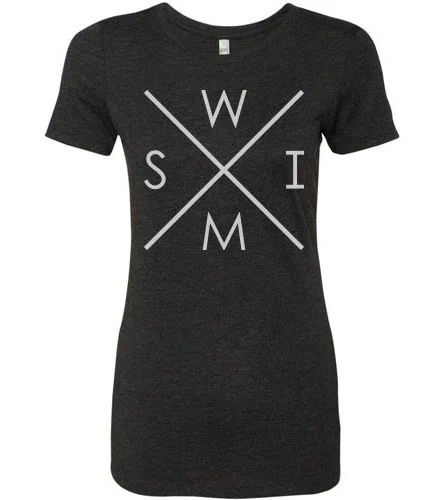 Swim Compass Ladies Tri Blend Unique Women's Upcycled