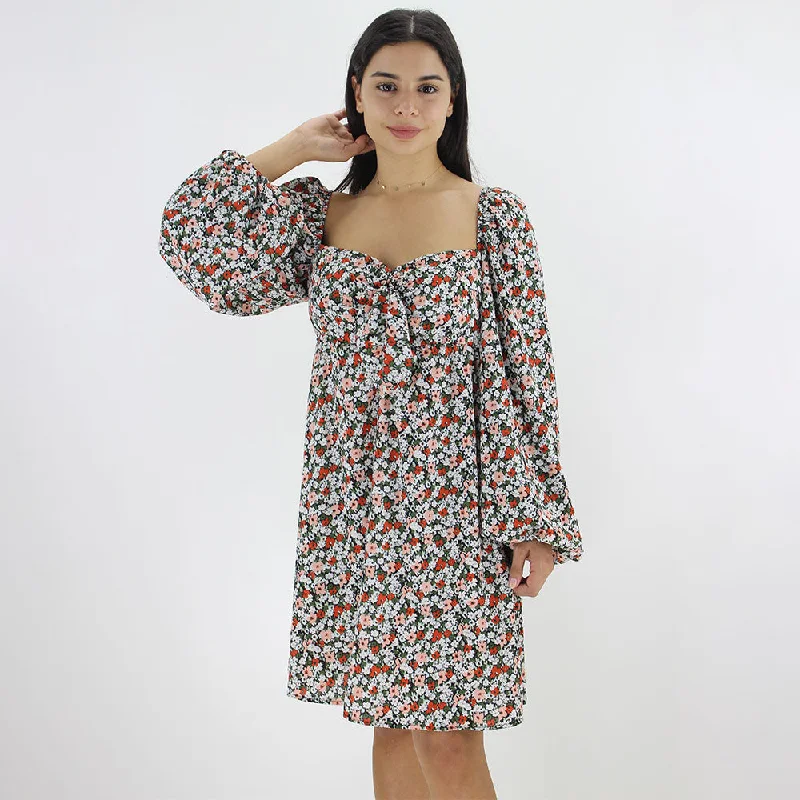 Women's Floral Printed Dress,Multi Relaxed Women's Beachy