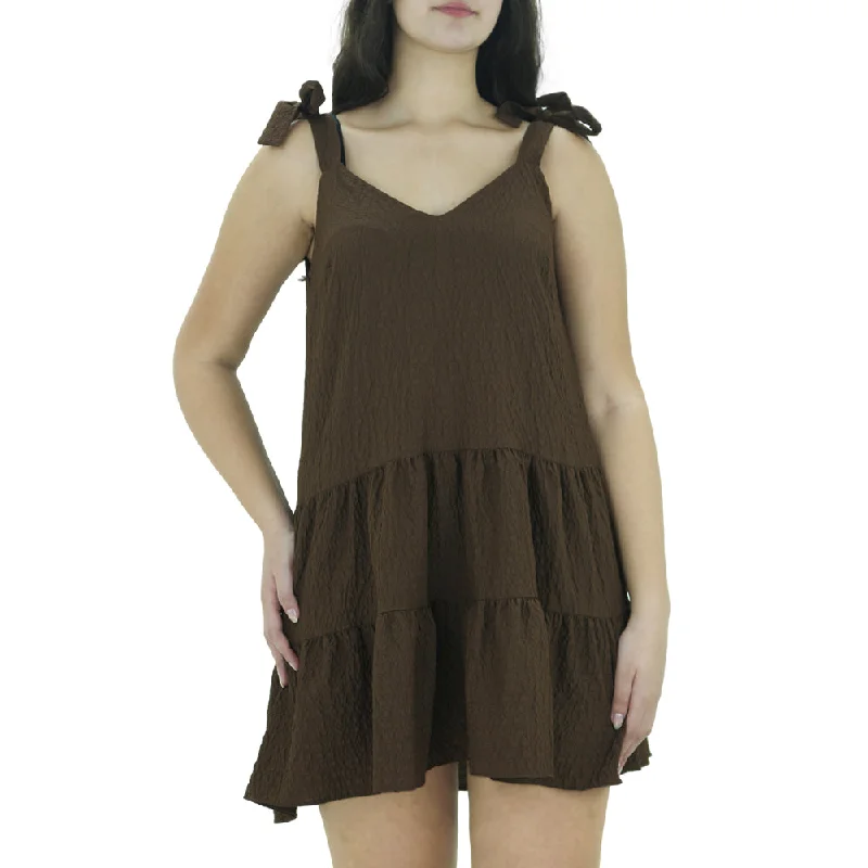 Women's Plain Dress,Brown Adventure