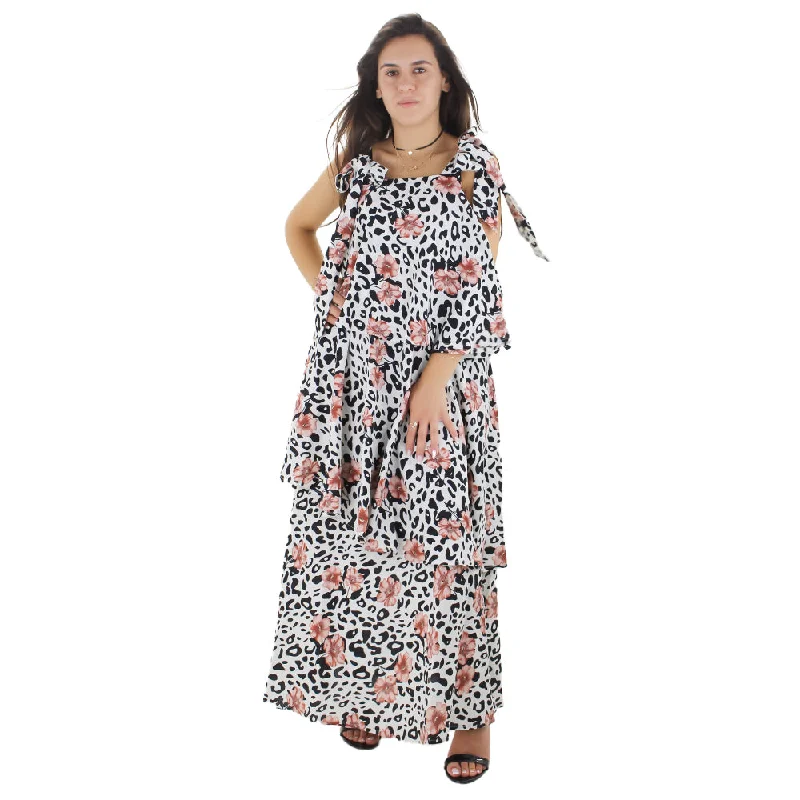 Women's Floral Ruffle Oversize Dress,Multi Refined Women's 