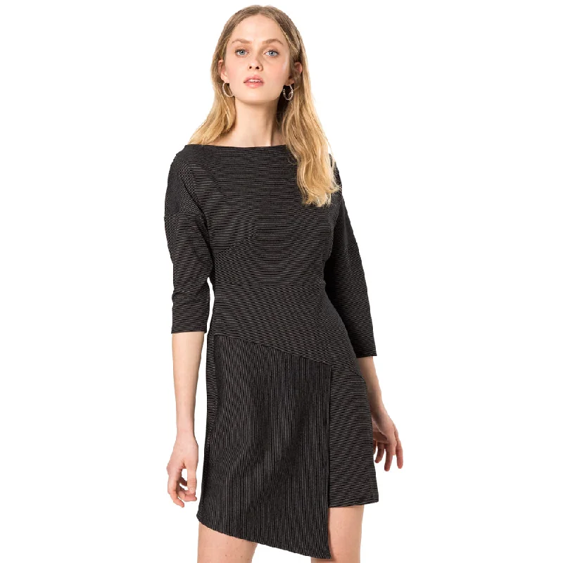 Women's Drop Shoulder A-Line Dress,Black Rugged Women's Outdoor 