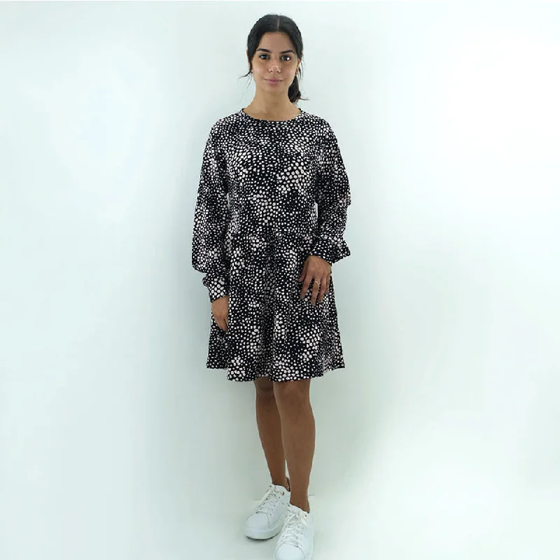 Women's polka Dots Dress,Black Elegant Women's Formal 