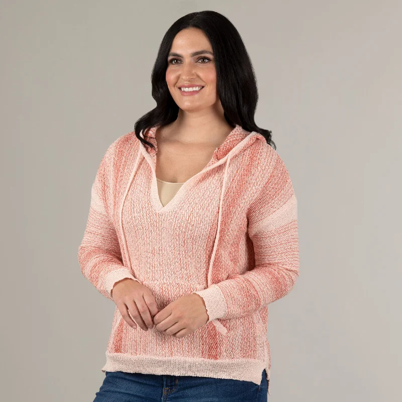 Gradient Sweater Hoodie Sleek Women's Metallic