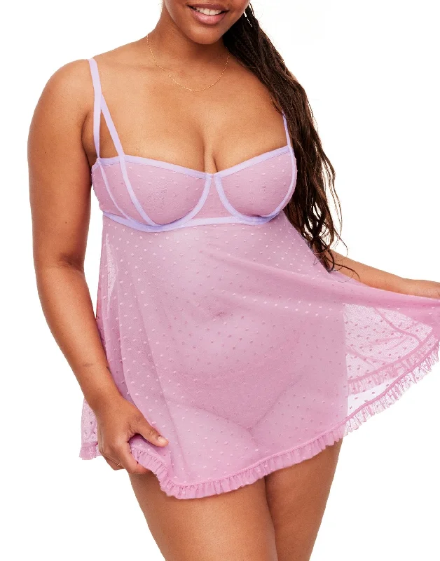 Aubrey Women's Plus-Size Unlined Babydoll Lingerie Athletic Women's High - 