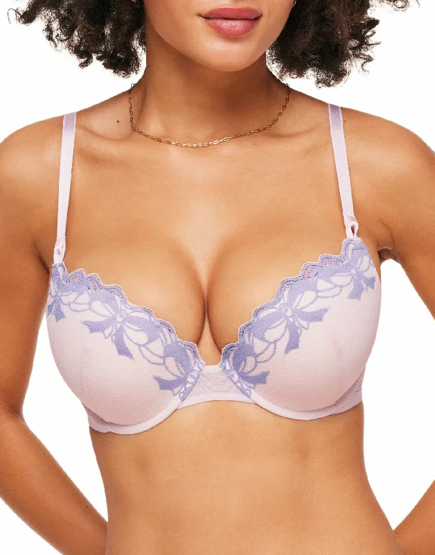 Audrina Women's Push Up Plunge Bra Vintage Women's 1970S 