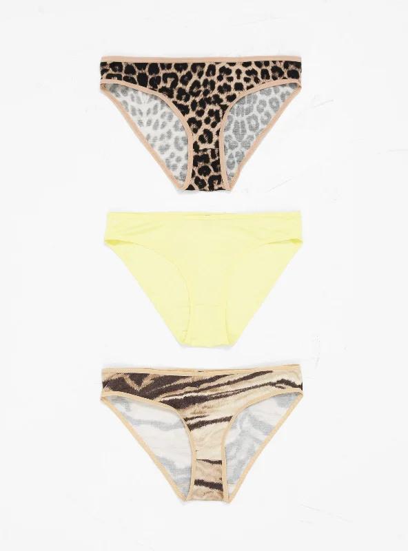 Bell Pants 3 Pack Leopard, Lime & Tiger European