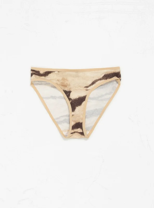 Bell Pants Beige & Brown Tiger Print Relaxed Women's Beachy