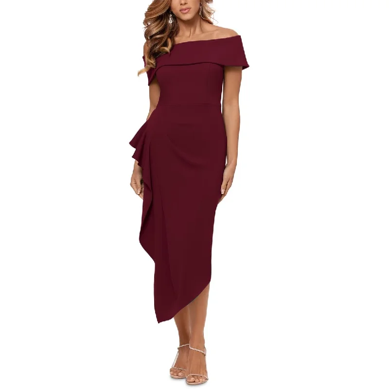 Betsy & Adam Womens Asymmetric Ruffled Cocktail and Party Dress Sharp Women's Italian Betsy & Adam Womens Asymmetric Ruffled Cocktail and Party Dress Sharp Women's Italian