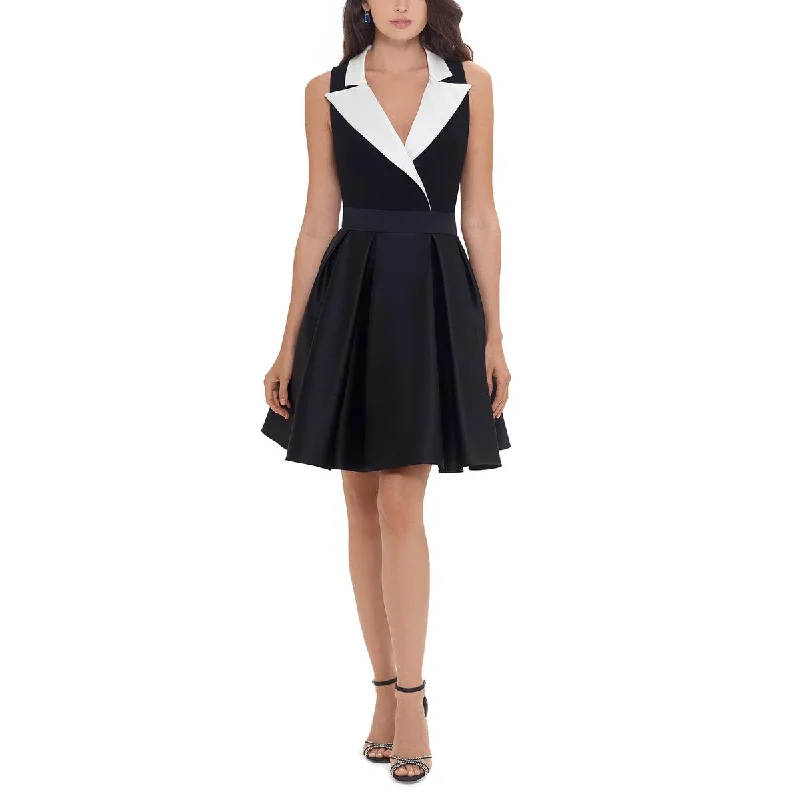 Betsy & Adam Womens Tuxedo Knee Cocktail and Party Dress Stylish Women's Tropical 