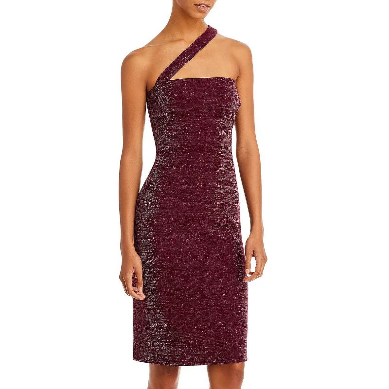 Black Halo Womens Vintea Metallic Midi Cocktail and Party Dress Athletic Women's 