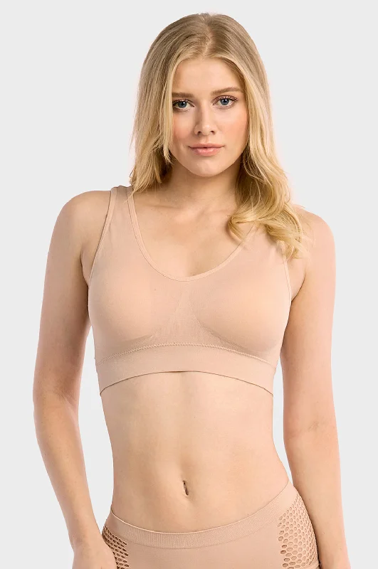 SOFRA LADIES SEAMLESS SPORTS BRA (BR0124SP9)