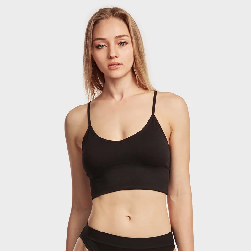 SOFRA LADIES SEAMLESS WIDE BAND BRALETTE (BR0255S1)