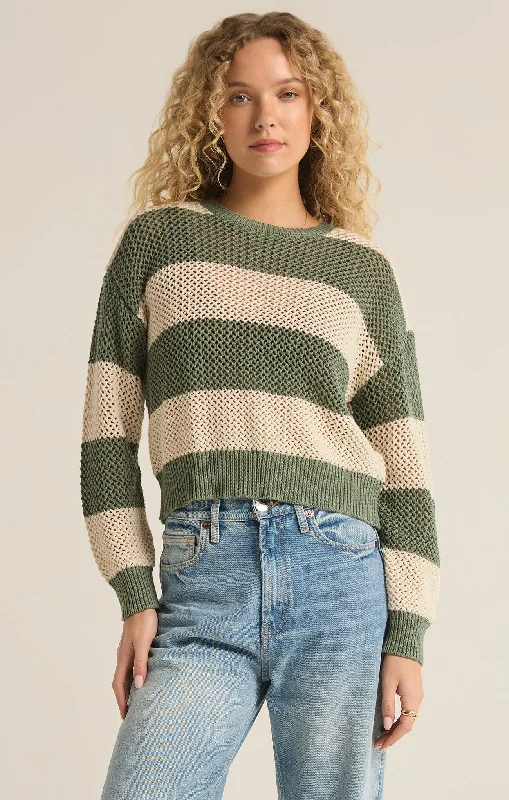 Broadbeach Stripe Sweater Confident Women's High - fashion