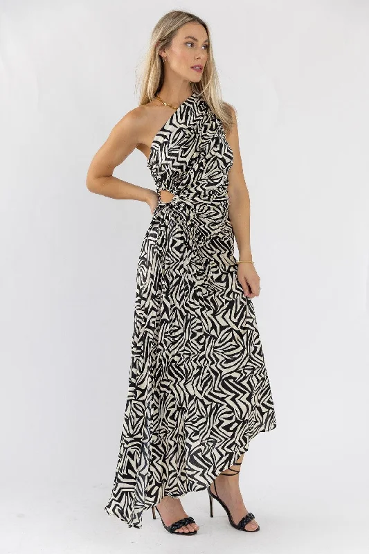 Cassia Asymmetrical Pleated Dress - Final Sale Earthy Women's Hemp - based