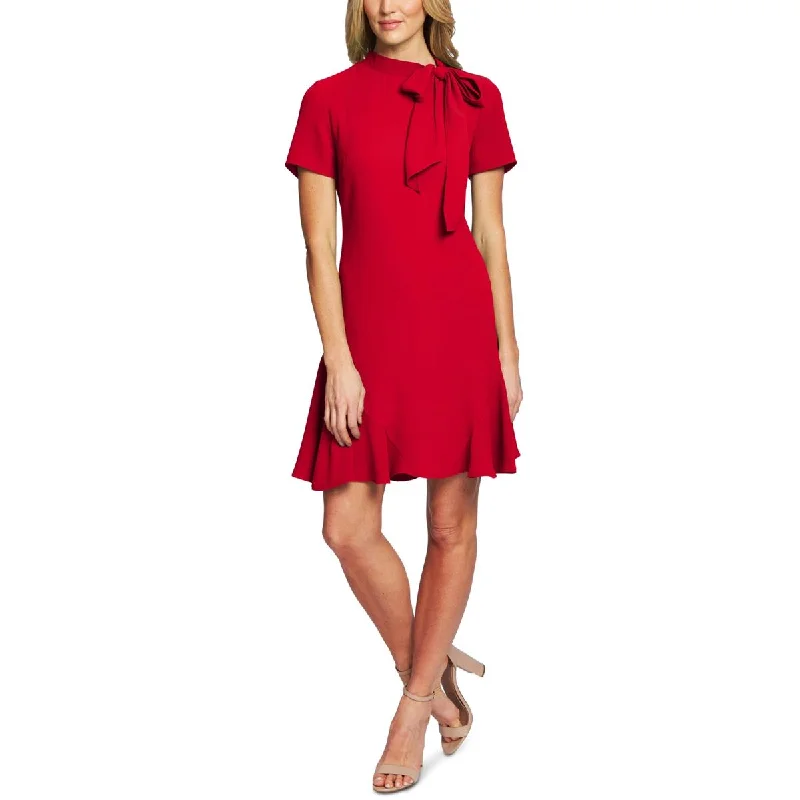 CeCe Womens Ruffled Bow Cocktail And Party Dress Women