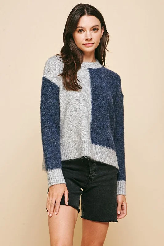Color Block Sweater British Gentlewoman Style