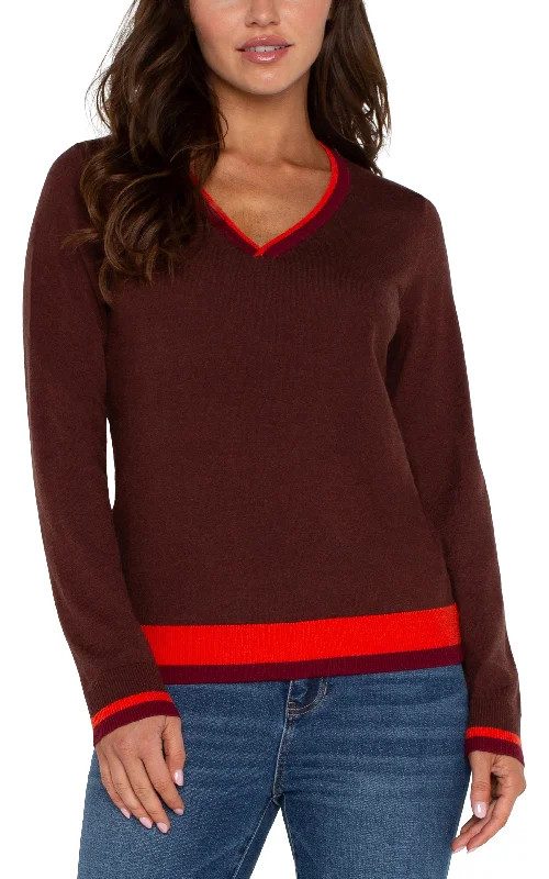 Colorblock Sweater Feminine Women's Style 