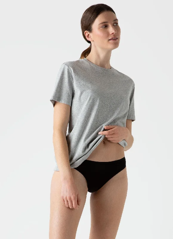 Women's Cotton Brief in Black Vintage Women's 1970S 