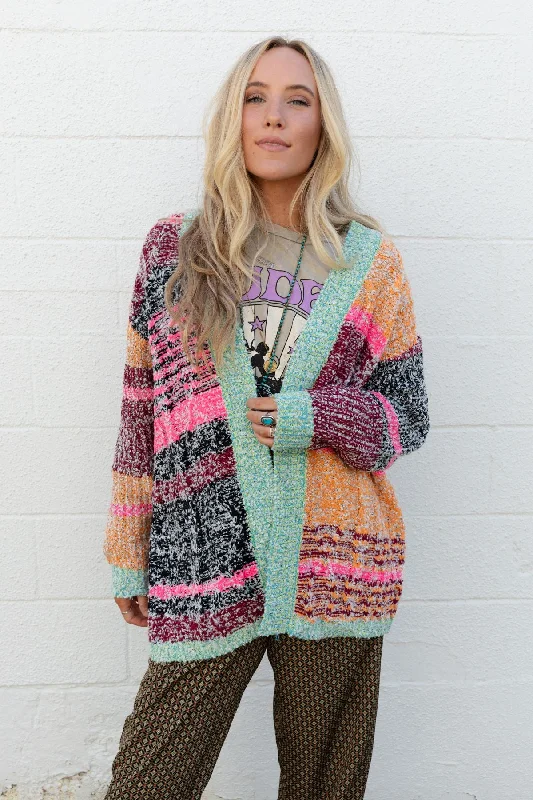 Cross Creek Cardigan - Burgundy Multi Women