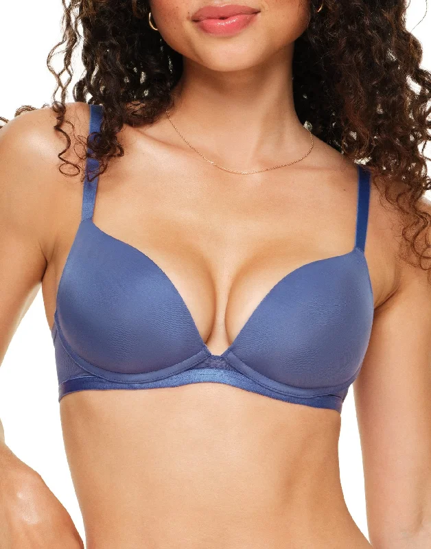 Elora Women's Push Up Plunge Bra Classic Women's Pin - striped