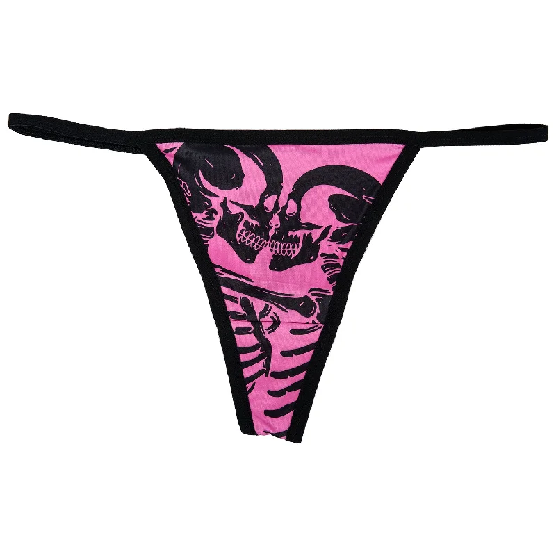 Eternal Love Skeletons Thong Underwear Streetwear Style for 