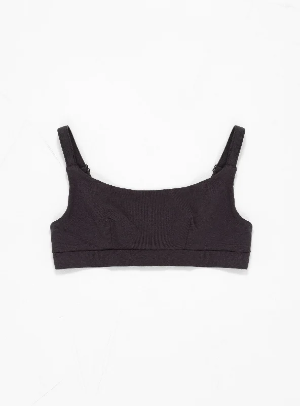 Full Crop Top Charcoal Elegant Women's Formal 