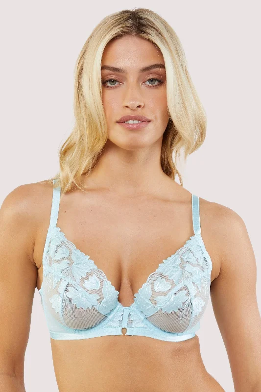 Harriet Blue Strappy Mesh with Ring Detail Bra garde