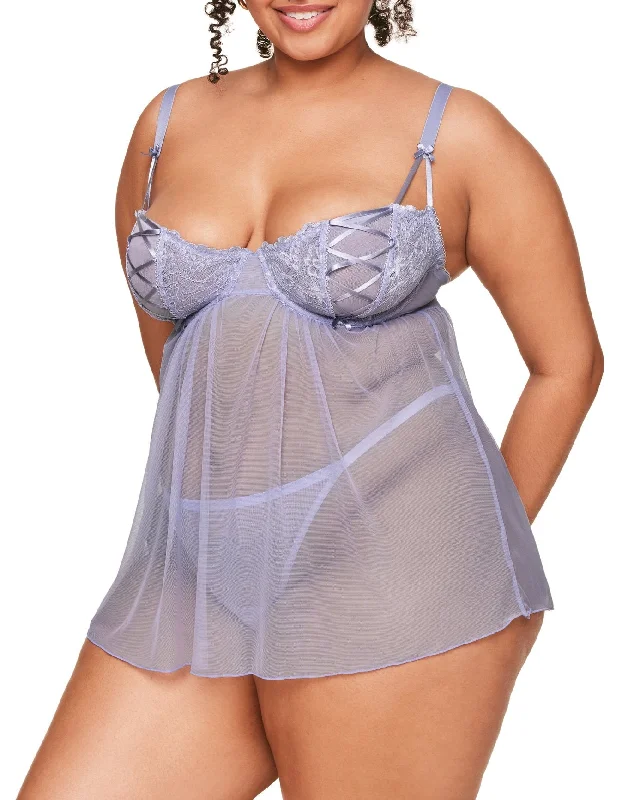 Ismelka Women's Plus-Size Unlined Babydoll Lingerie Dynamic Women's Moto