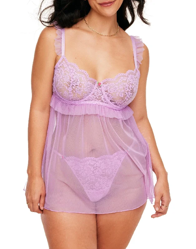 Keara Women's Plus-Size Babydoll & G-String Set Lingerie Vacation