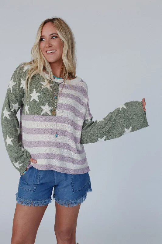 Liberty Stars And Stripes Top - Multi Earthy Women's Hemp - based