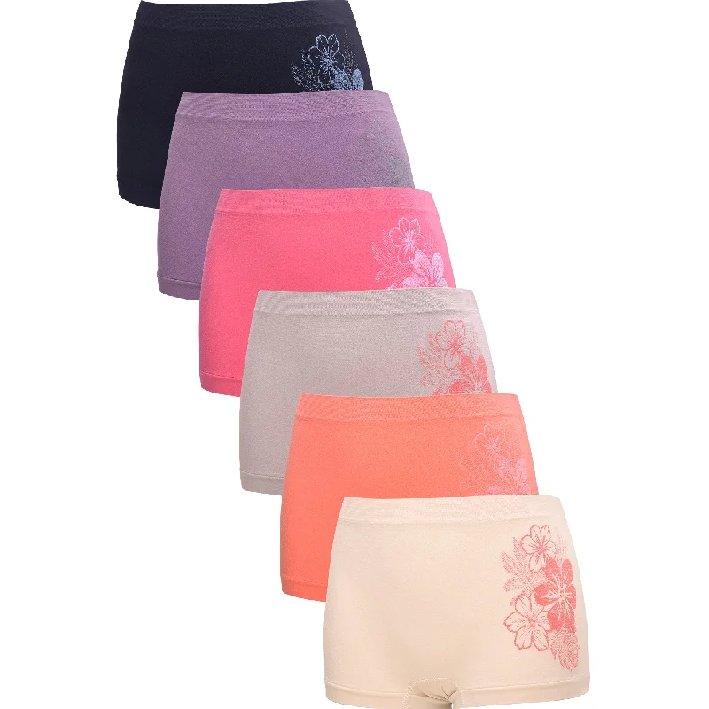 SOFRA LADIES SEAMLESS BOYSHORT PANTY (LP0126SB5)