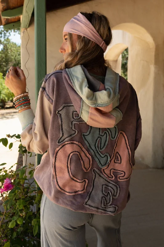 Peace Out Hoodie - Blue Sporty Women's Athleisure 