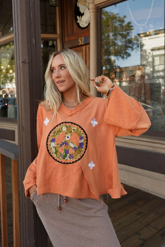 Peaceful Embrace Sweater - Orange Monochromatic All - in - one