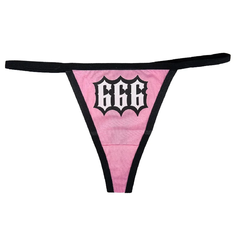 Pink 666 Thong Underwear Elegant Women's Formal 