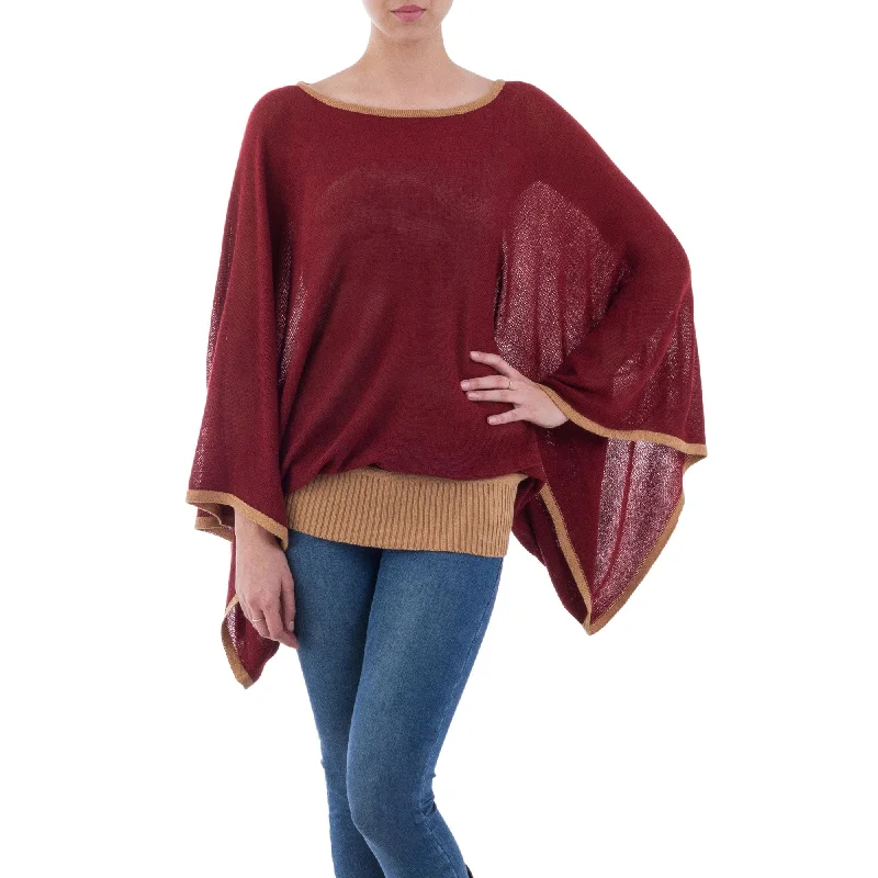 Piura Dance Burgundy Sweater Elegant Women's 