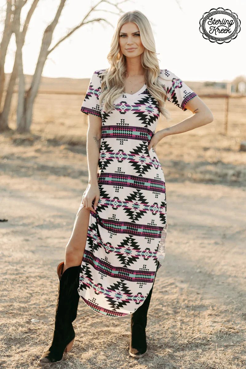 Plus Aztec Outskirts Maxi Dress