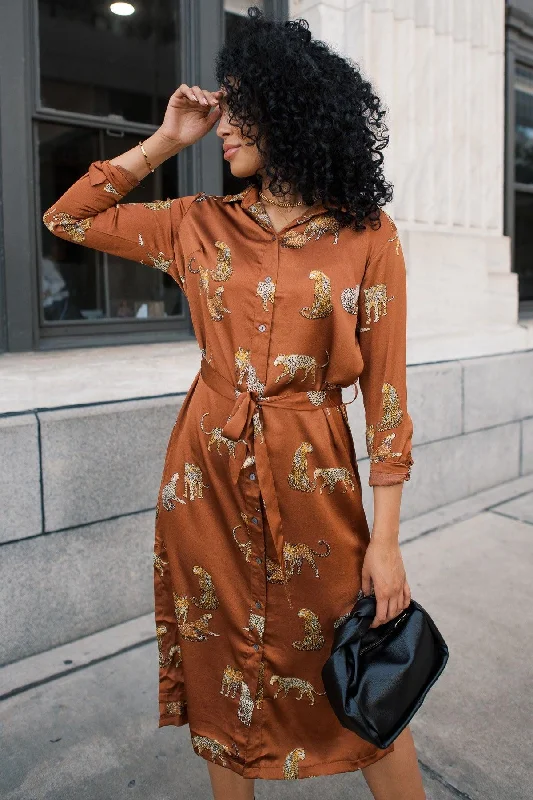Prowl In Style Caramel Midi Dress - Final Sale Refined Women's Velvet