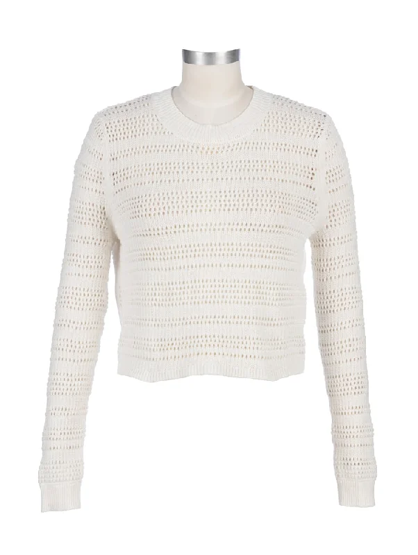Pullover Crop Sweater Classic Women's Tweed