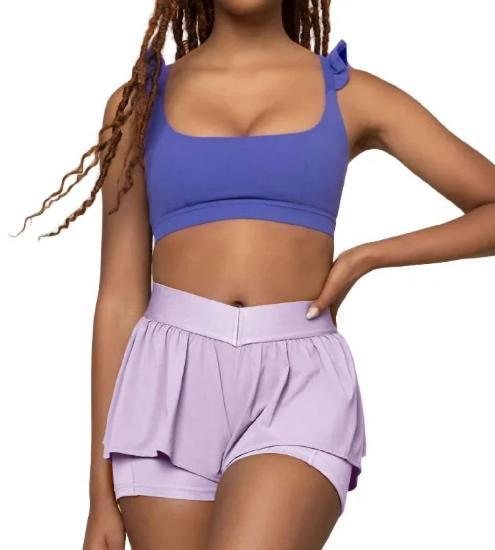 Romance Ruffle Bra Top In Iris Stylish Women's Neon
