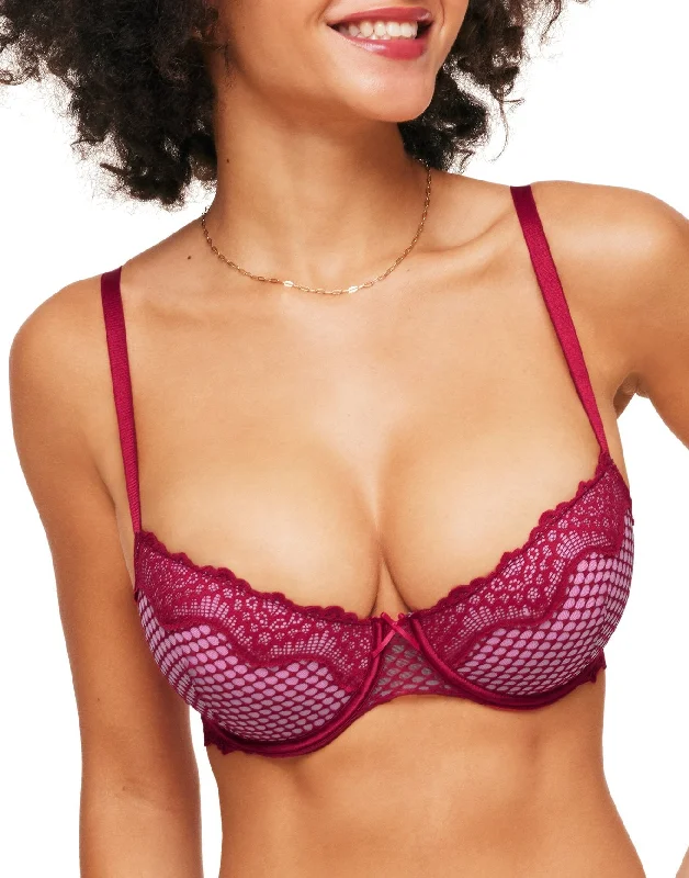 Rubie Women's Push Up Demi Bra Polished Women's Silk