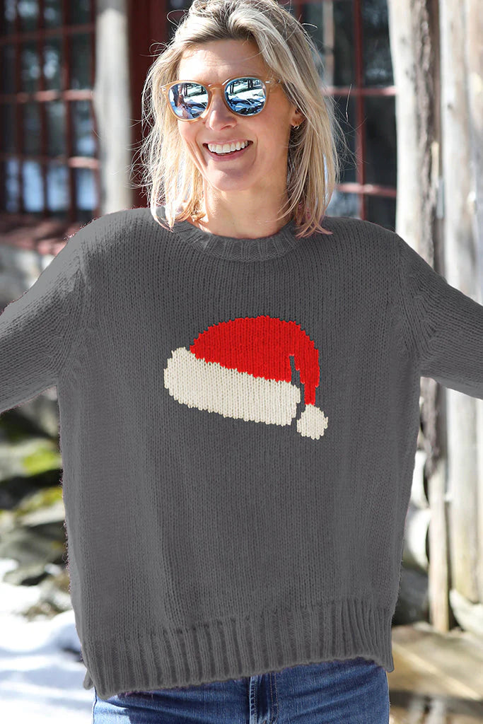 Santa Hat Crew Minimalist Women's Casual