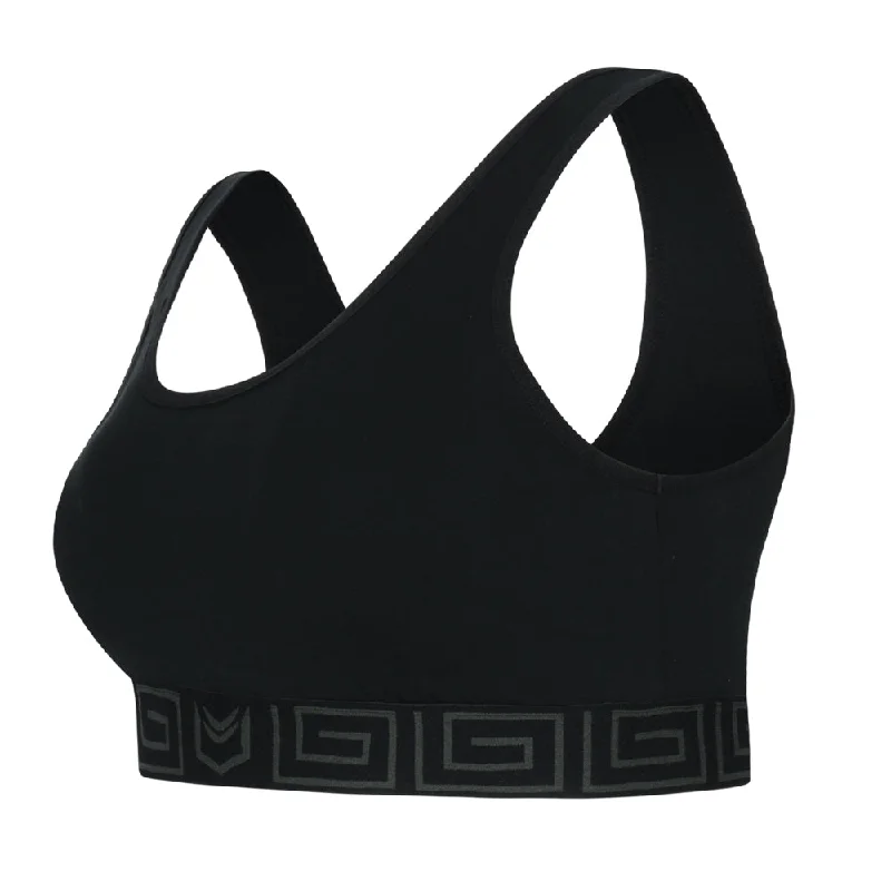 SHEATH Bamboo Sports Bralette Dapper Women's Bow - adorned