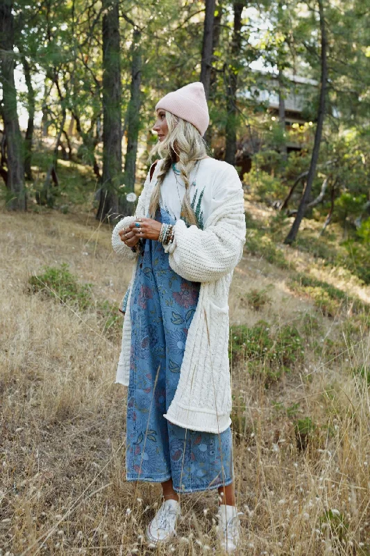 Warm Embrace Chunky Knit Cardigan - Cream Vacation