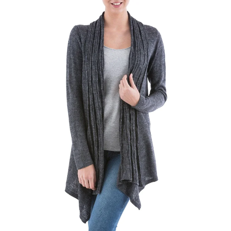 Waterfall Dream Grey Cardigan Refined Women's 