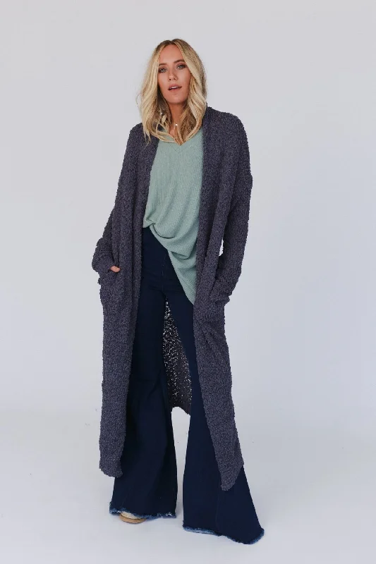 Wednesday Duster Cardigan - Charcoal Rugged Women's Outdoor 