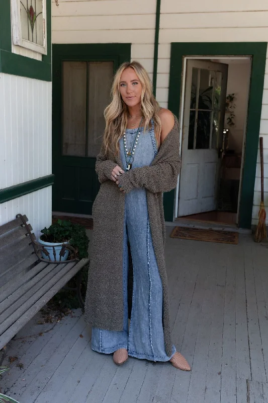 Wednesday Duster Cardigan - Olive Refined Women's Classic 
