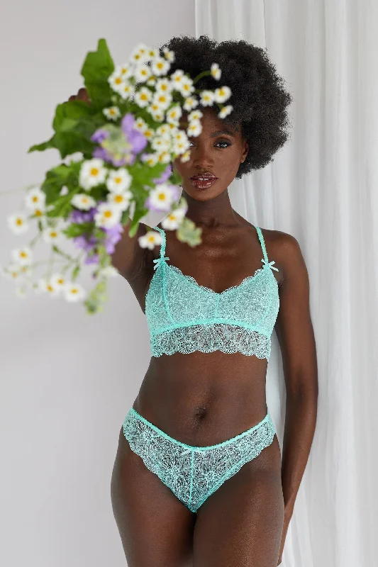 Ariana Mint Everyday Lace Bralette Bold Women's Animal Print