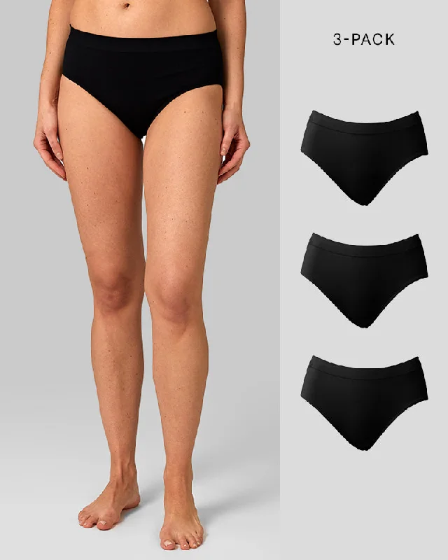 WOMEN'S 3-PACK SEAMLESS STRETCH COMFORT BRIEF Monochromatic Office Style